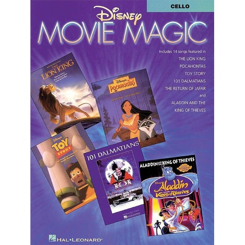 Disney Movie Magic for Cello - 14 Arrangements for Cello Solo by Hal Leonard, 24 Pages