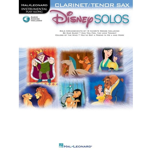 Disney Solos for Clarinet and Tenor Sax - 12 Songs with Audio Tracks for Play-Along