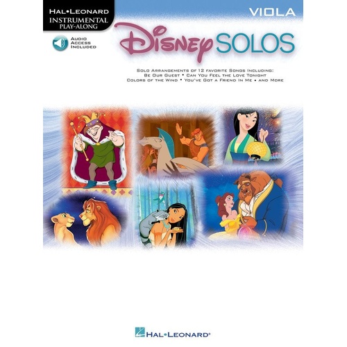 Disney Solos for Viola Book with Online Audio