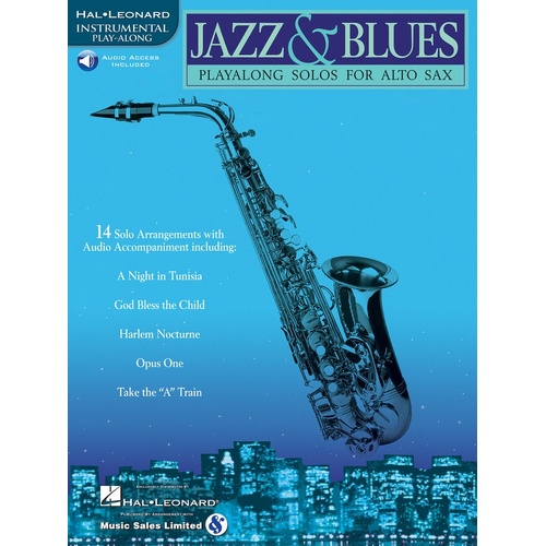 Jazz And Blues Playalong Solos Alto Sax Book/Online Audio (Softcover Book/Online Audio)