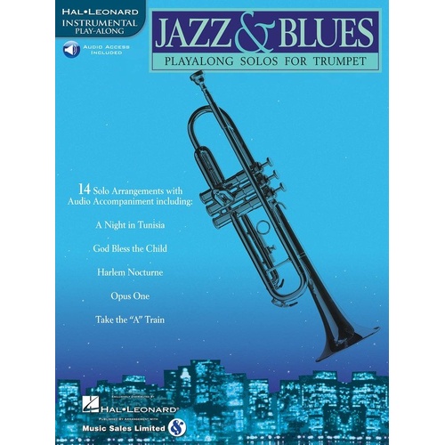 Jazz and Blues Play-Along Trumpet Book with Audio Access