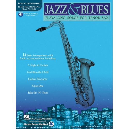 Jazz and Blues Playalong Solos for Tenor Saxophone with Online Audio Access