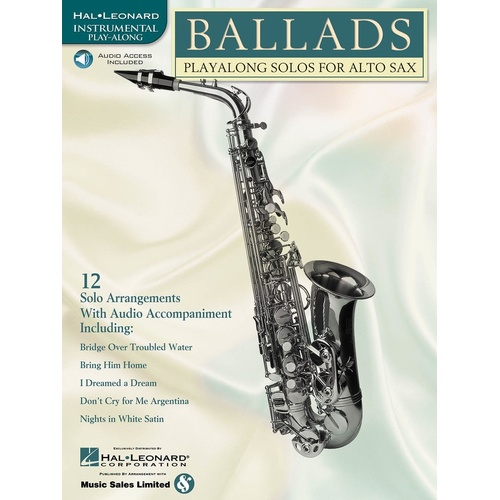 Ballads Playalong Solos Alto Sax Book/Online Audio (Softcover Book/Online Audio)