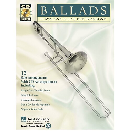 Ballads Play Along Solos Trombone Book/CD