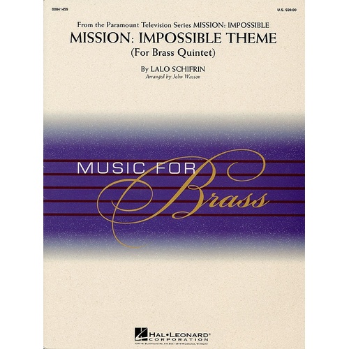 Mission Impossible Theme Brass Quartet (Music Score/Parts)