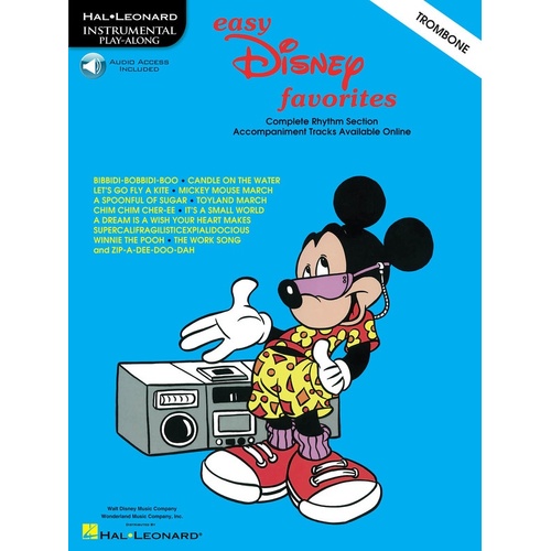 Easy Disney Favorites Trombone Book/Online Audio 