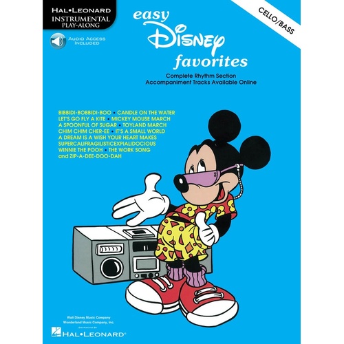 Easy Disney Favorites Cello/Double Bass Book/Online Audio 