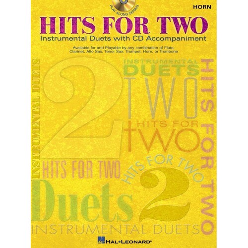 Hits For Two Horn Book/CD Duet 2 French Horn