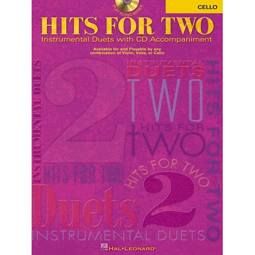 HITS FOR TWO CELLO Book/CD DUET