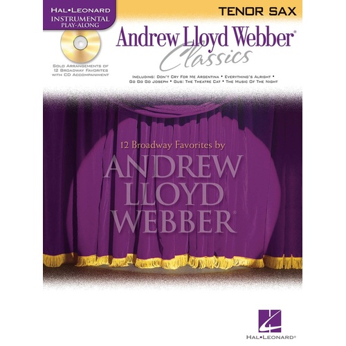 Andrew Lloyd Webber Classics Tenor Sax Book/CD (Softcover Book/CD)