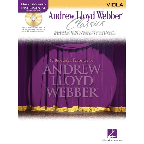 Andrew Lloyd Webber Classics Viola Book/CD 