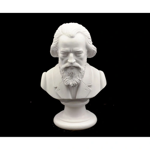 Brahms Bust 15cm - Crushed Marble Sculpture by Cav. Arnaldo Giannelli