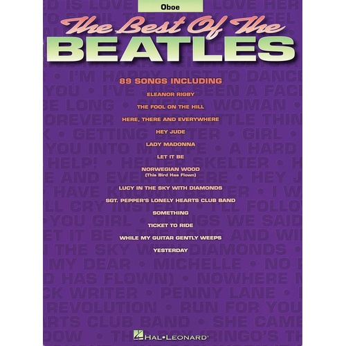 Best Of The Beatles For Oboe (Softcover Book)