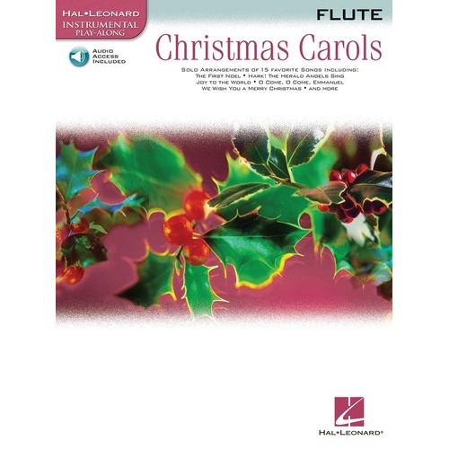 Christmas Carols for Flute - Hal Leonard Instrumental Play-Along, 24 Pages, Includes Online Play-Along Tracks