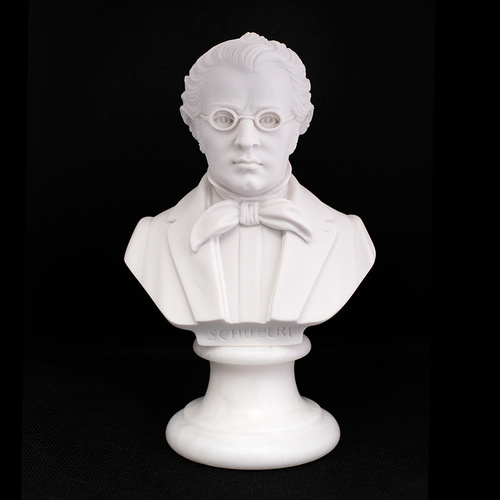 15cm Crushed Marble Bust of Schubert