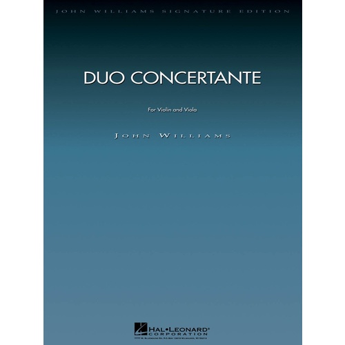 Williams - Duo Concertante For Violin/Viola (Softcover Book)