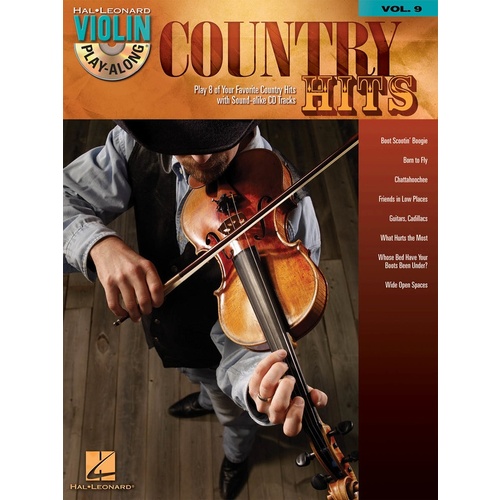 Country Hits Violin Play Along Book/CD V9 (Softcover Book/CD)