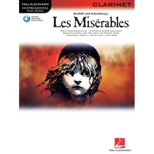 Les Miserables Clarinet Book/Online Audio 