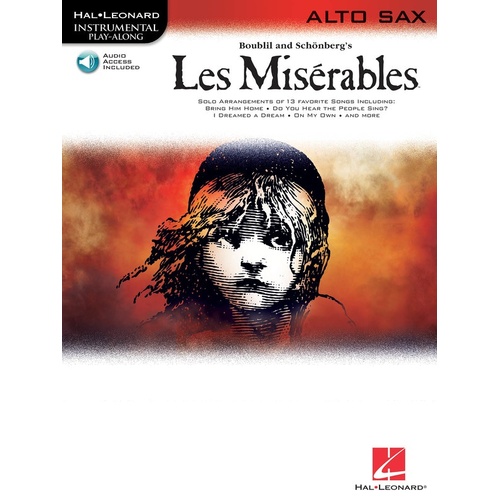 Les Miserables Alto Sax Book/Online Audio 