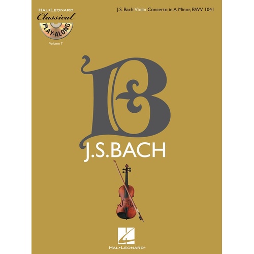 Classical Play Along Violin Concerto Bwv 1041 Book (Softcover Book/CD)