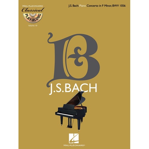 Classical Play Along Piano Concerto Bwv 1056 Book (Softcover Book/CD)