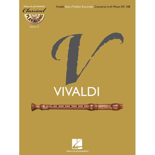 Classical Play Along Recorder Concerto Rv 108 Book (Softcover Book/CD)