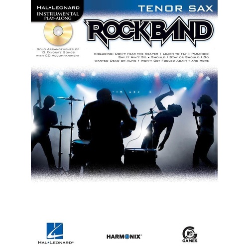 Rock Band Play Along Tenor Saxophone Book with CD