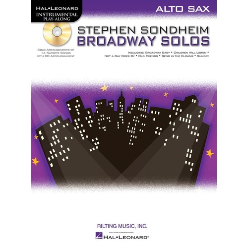 Stephen Sondheim Broadway Solos Book/CD Alto Sax (Softcover Book/CD)