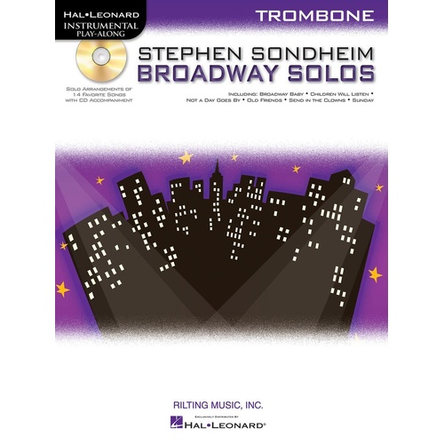 Stephen Sondheim Broadway Solos Book/CD Trombone (Softcover Book/CD)
