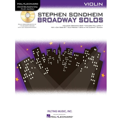 Stephen Sondheim Broadway Solos Book/CD Violin (Softcover Book/CD)
