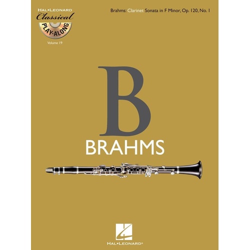 Hal Leonard Classical Play-Along Clarinet Sonata Op. 120 BK/C