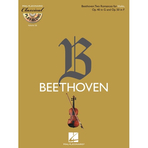 Classical Play Along 2 Romances Violin Op 40 Op (Softcover Book/CD)