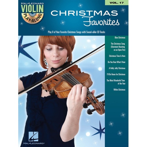Christmas Favorites Violin Play Along Bookl/CD V17 (Softcover Book/CD)