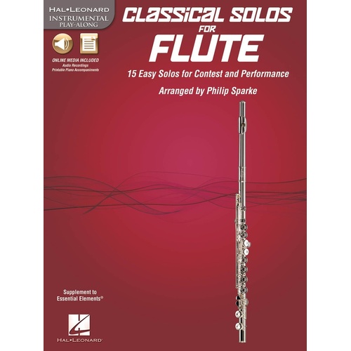 Classical Solos For Flute Book/CDrom (Softcover Book/CD)
