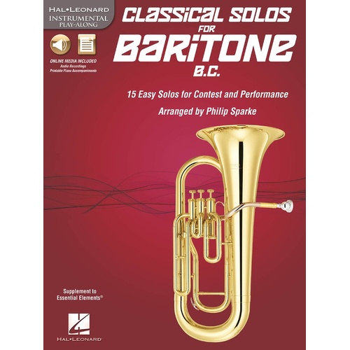 Classical Solos For Baritone Bc Book/CDrom (Softcover Book/CD)