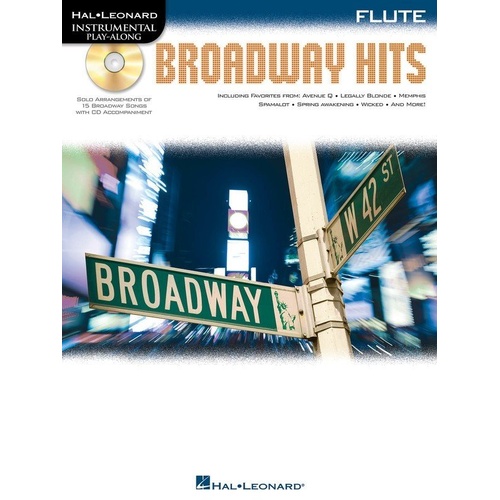 Broadway Hits for Flute - BK/CD, 15 Songs, Hal Leonard, 32 Pages