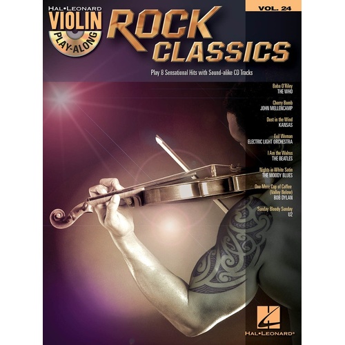 Rock Classics Violin Play Along Book/CD V24 (Softcover Book/CD)