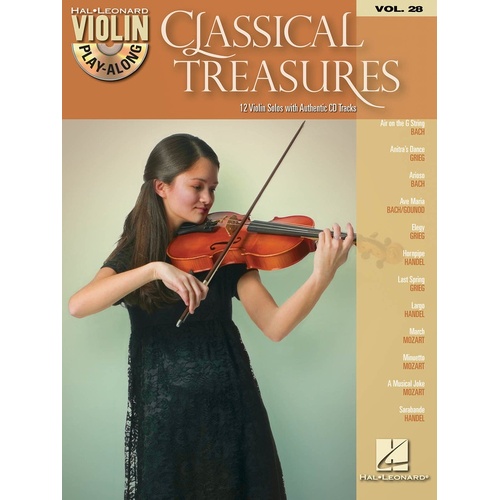 Classical Treasures Violin Play Along Book/CD V28 (Softcover Book/CD)