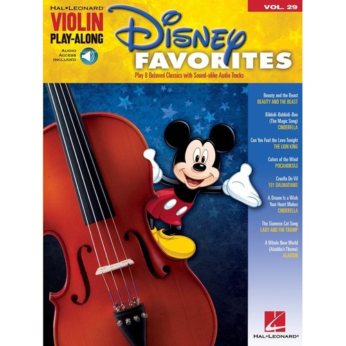Disney Favorites Violin Play-Along V29 BK/OLA