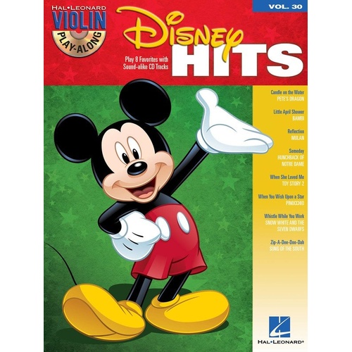 Disney Hits Violin Play-Along Book with CD V30