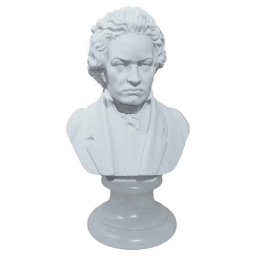 15cm Crushed Marble Beethoven Bust by Cav. Arnaldo Giannelli