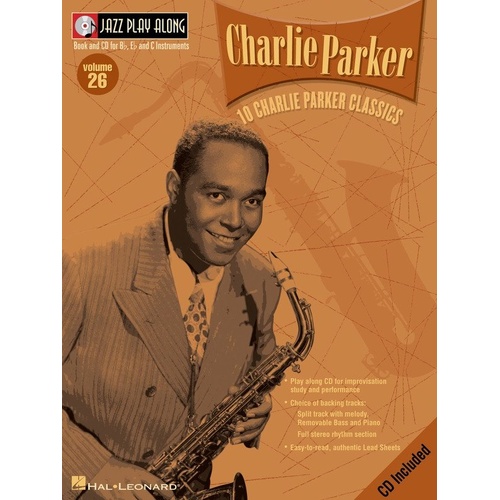 Charlie Parker Jazz Play-Along Book/CD Volume 26