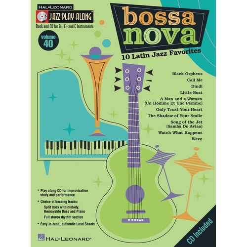 Bossa Nova Jazz Play Along Book/CD V40 (Softcover Book/CD)
