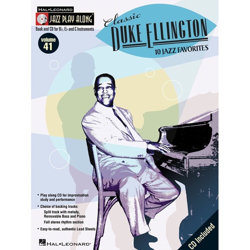 Classic Duke Ellington Jazz Play Along Book/CD V41 (Softcover Book/CD)