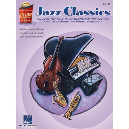 Big Band Play Along V4 Jazz Classics Tenor Saxophone (Softcover Book/CD)