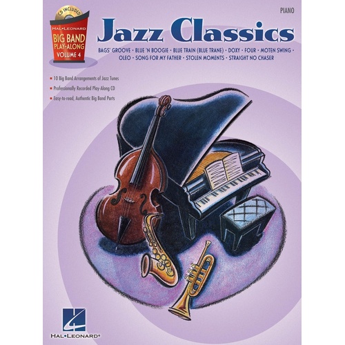 Big Band Play Along V4 Jazz Classics Piano (Softcover Book/CD)