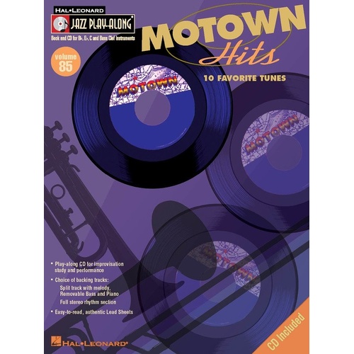 Motown Hits Jazz Play-Along V85 BK/CD for All Instruments