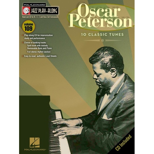 Oscar Peterson Jazz Play-Along Book/CD V109 for All Instruments