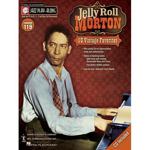 Jelly Roll Morton Play Along Book/CD V119 (Softcover Book/CD)