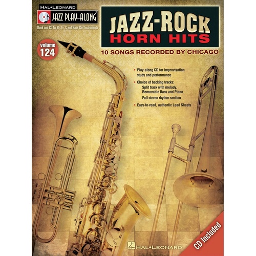 Jazz-Rock Horn Hits Jazz Playalong V124 Book/CD (Softcover Book/CD)